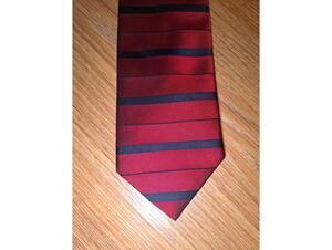 Brooks Brothers Silk Tie Red Blue Striped Handmade in USA